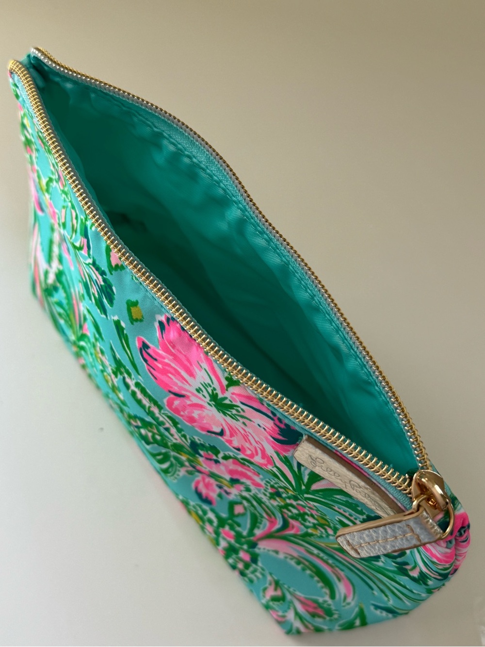 Brand New Lilly Pulitzer Pouch Surf Blue oh Diamond Girl Folia - Picture 3 of 6